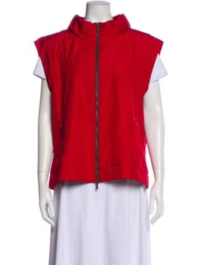 Pre-owned Lafayette 148 Vest In Red