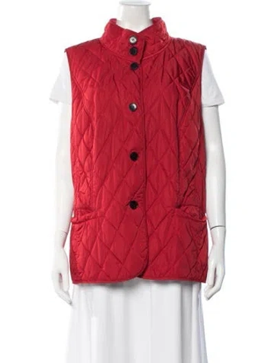 Pre-owned Lafayette 148 Vest In Red