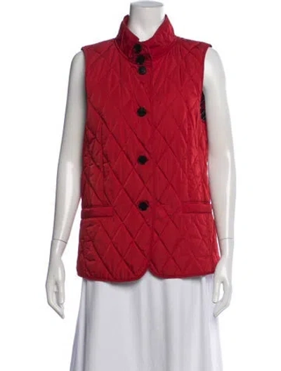 Pre-owned Lafayette 148 Vest In Red