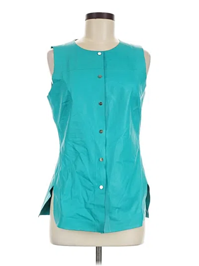 Pre-owned Lafayette 148 Vest In Teal