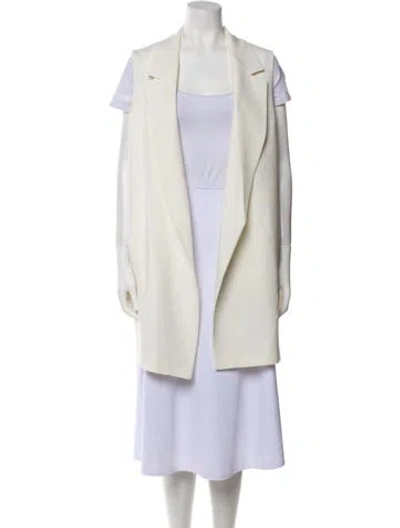 Pre-owned Lafayette 148 Vest In White