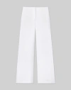 Lafayette 148 Vintage Linen Franklin Split Wide Leg Pant In White