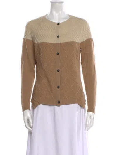 Pre-owned Lafayette 148 Vintage Wool Sweater In Brown