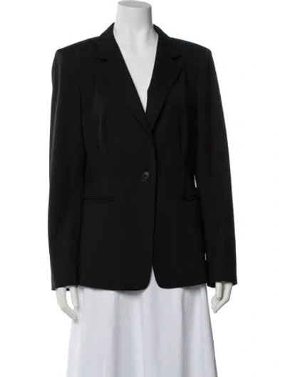 Pre-owned Lafayette 148 Virgin Wool Blazer In Blue