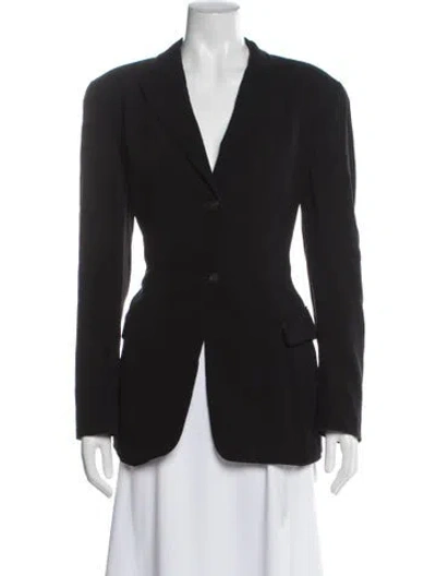 Pre-owned Lafayette 148 Virgin Wool Blazer In Gray