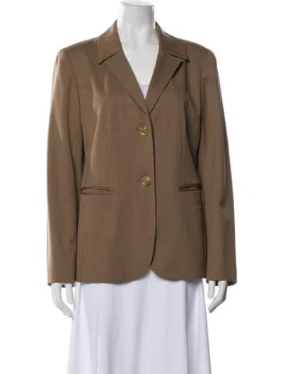Pre-owned Lafayette 148 Virgin Wool Blazer In Neutral