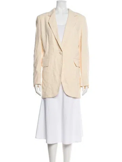 Pre-owned Lafayette 148 Virgin Wool Blazer In Neutral