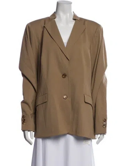 Pre-owned Lafayette 148 Virgin Wool Blazer In Neutral