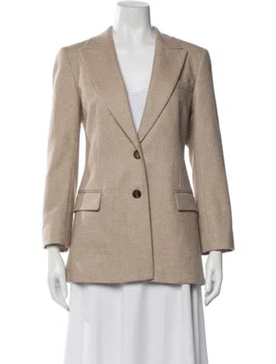 Pre-owned Lafayette 148 Virgin Wool Blazer In Neutral