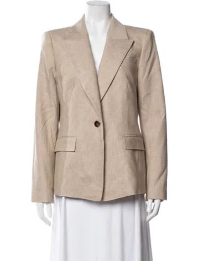 Pre-owned Lafayette 148 Virgin Wool Blazer In Neutral