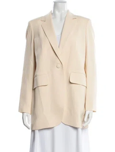 Pre-owned Lafayette 148 Virgin Wool Blazer In Neutral