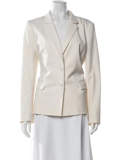 Pre-owned Lafayette 148 Virgin Wool Blazer In Neutral