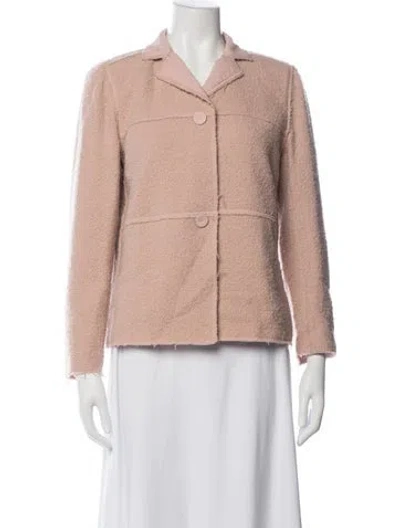 Pre-owned Lafayette 148 Virgin Wool Blazer In Pink
