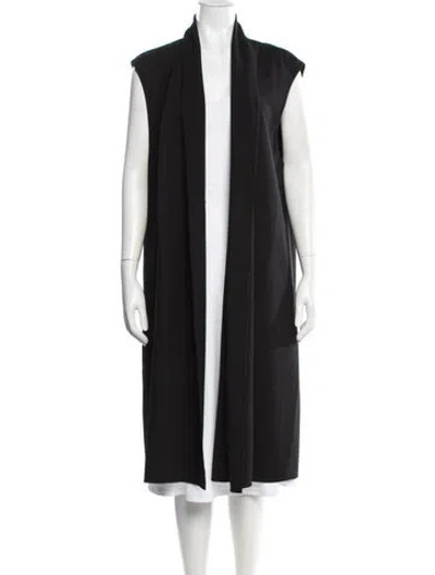 Pre-owned Lafayette 148 Virgin Wool Coat In Black