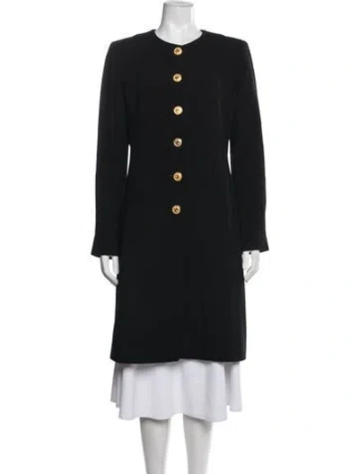 Pre-owned Lafayette 148 Virgin Wool Coat In Black