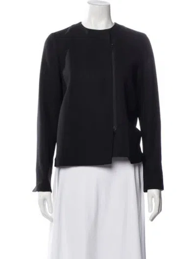 Pre-owned Lafayette 148 Virgin Wool Evening Jacket In Black