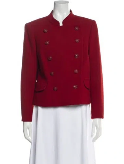 Pre-owned Lafayette 148 Virgin Wool Evening Jacket In Red
