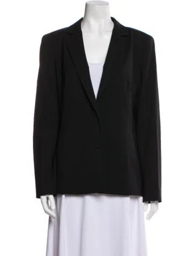 Pre-owned Lafayette 148 Virgin Wool Jacket In Black