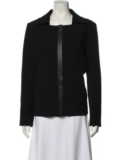 Pre-owned Lafayette 148 Virgin Wool Jacket In Black