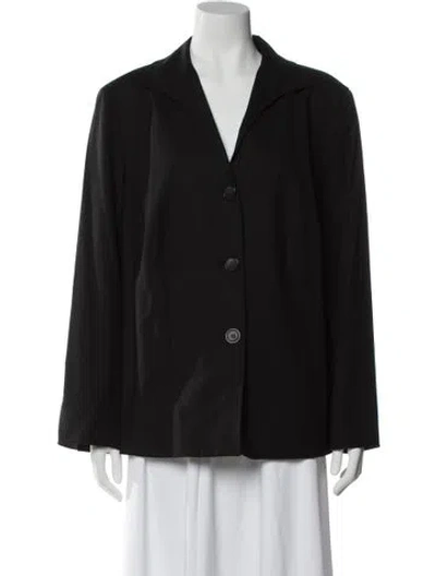 Pre-owned Lafayette 148 Virgin Wool Jacket In Black