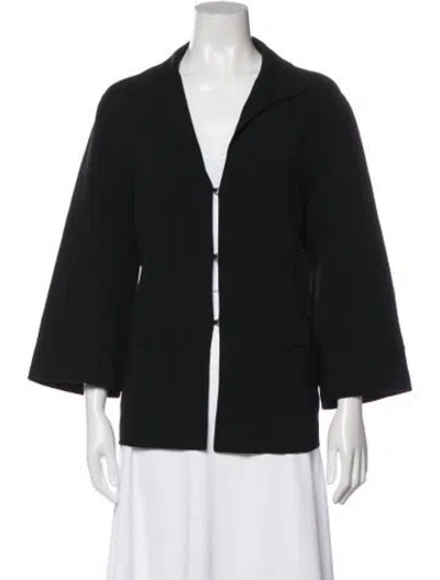 Pre-owned Lafayette 148 Virgin Wool Jacket In Black
