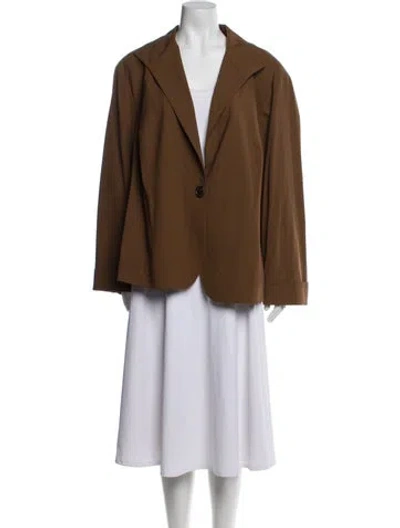 Pre-owned Lafayette 148 Virgin Wool Jacket In Brown