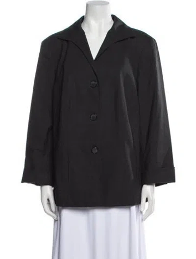 Pre-owned Lafayette 148 Virgin Wool Jacket In Gray