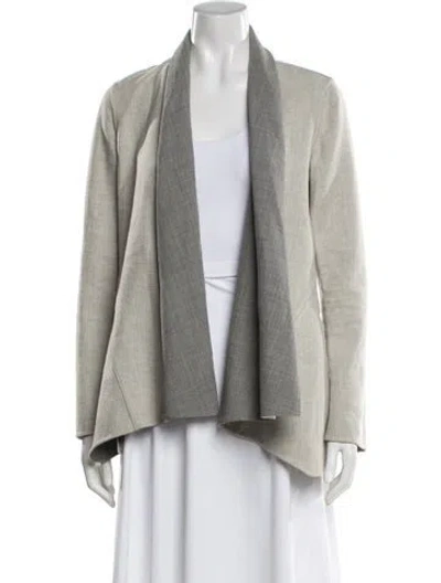 Pre-owned Lafayette 148 Virgin Wool Jacket In Gray