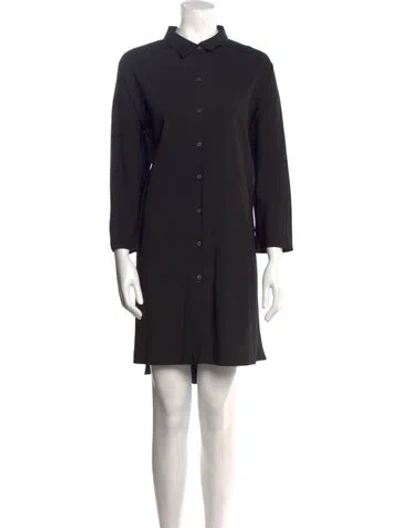 Pre-owned Lafayette 148 Virgin Wool Knee-length Dress In Black