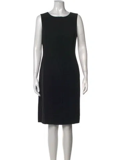 Pre-owned Lafayette 148 Virgin Wool Knee-length Dress In Black