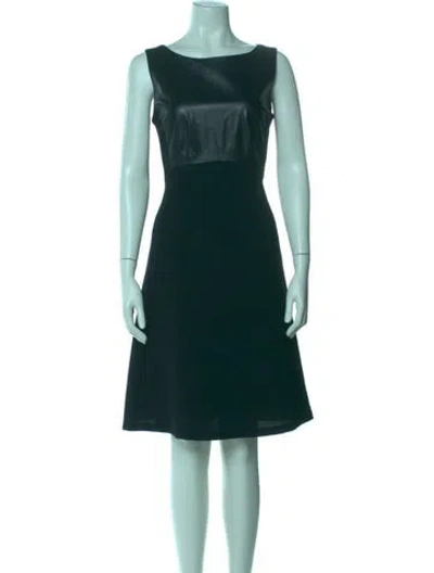 Pre-owned Lafayette 148 Virgin Wool Knee-length Dress In Green