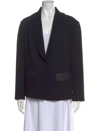 Pre-owned Lafayette 148 Virgin Wool Sweater In Black