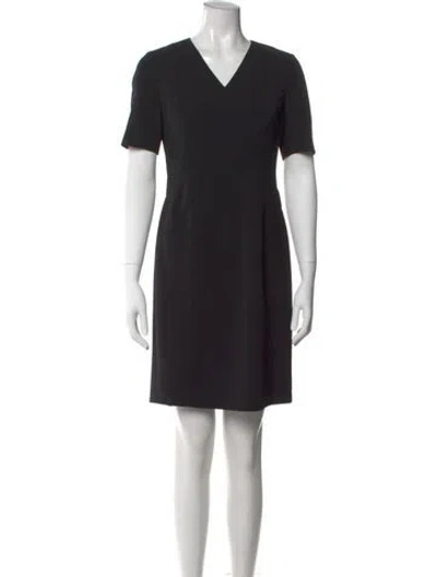 Pre-owned Lafayette 148 V-neck Mini Dress In Multi