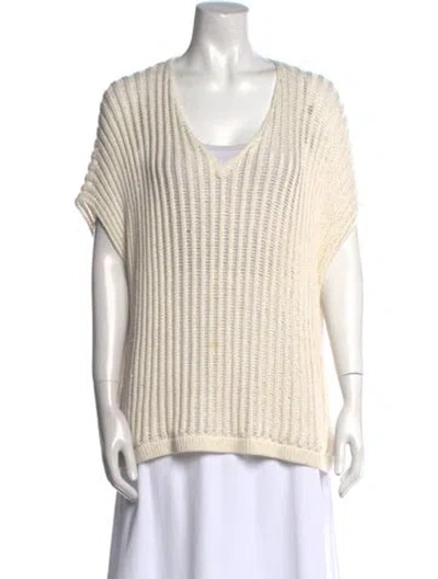 Pre-owned Lafayette 148 V-neck Sweater
