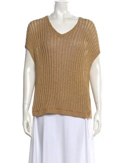 Pre-owned Lafayette 148 V-neck Sweater