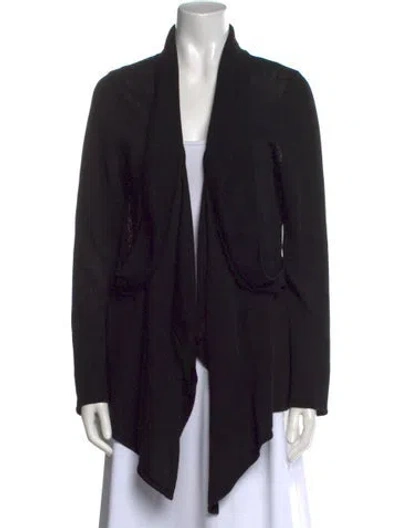 Pre-owned Lafayette 148 V-neck Sweater In Black