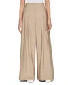 Lafayette 148 Organic Cotton Pleated Wide Leg Pant In Clay
