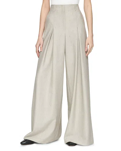 Lafayette 148 Warren Inverted Pleated Pants In Pencil Grey Multi