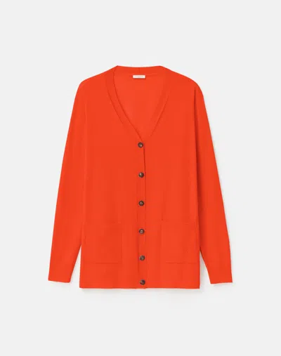 Lafayette 148 Washable Merino Wool Button Front Cardigan In Purple