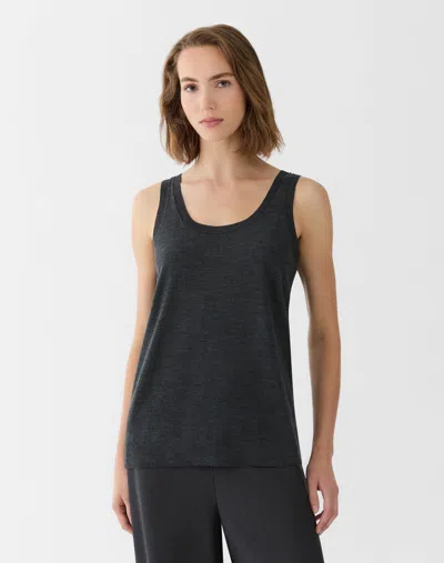 Lafayette 148 Washable Merino Wool Sweater Tank In Black