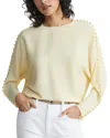 Lafayette 148 Wing Sleeve Silk Blouse In Yellow