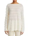 Lafayette 148 Women's Bateau Sweater In Cloud Metallic In Neutral