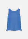 Lafayette 148 Women's Double Georgette Sleeveless Tank In Bluebell In Blue
