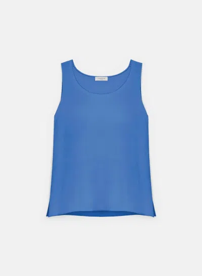 Lafayette 148 Women's Double Georgette Sleeveless Tank In Bluebell