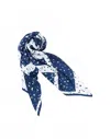 Lafayette 148 Women's Ink Splatter Print Silk Scarf In Parisian Blue In Blue