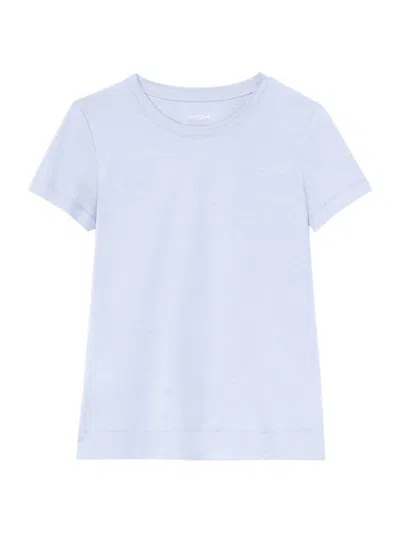 Lafayette 148 Modern Short-sleeve Cotton Jersey Tee In Wild Blue T