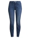 Lafayette 148 High Rise Straight Ankle Reeve Ital. Heritage Denim In Faded Skyline In Blue