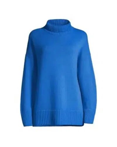 Lafayette 148 Women's Mock Neck Sweater In Ultramarine In Pink
