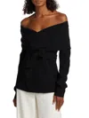 Lafayette 148 Viscose Crepe Portrait Collar Wrap Jacket In Black