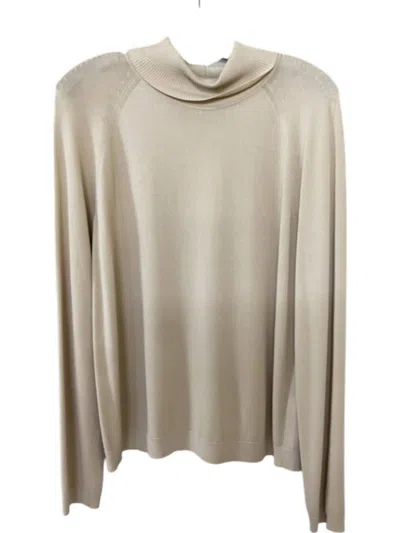 Lafayette 148 Women's Raglan Sleeve T-neck Top In Plaster In Gray